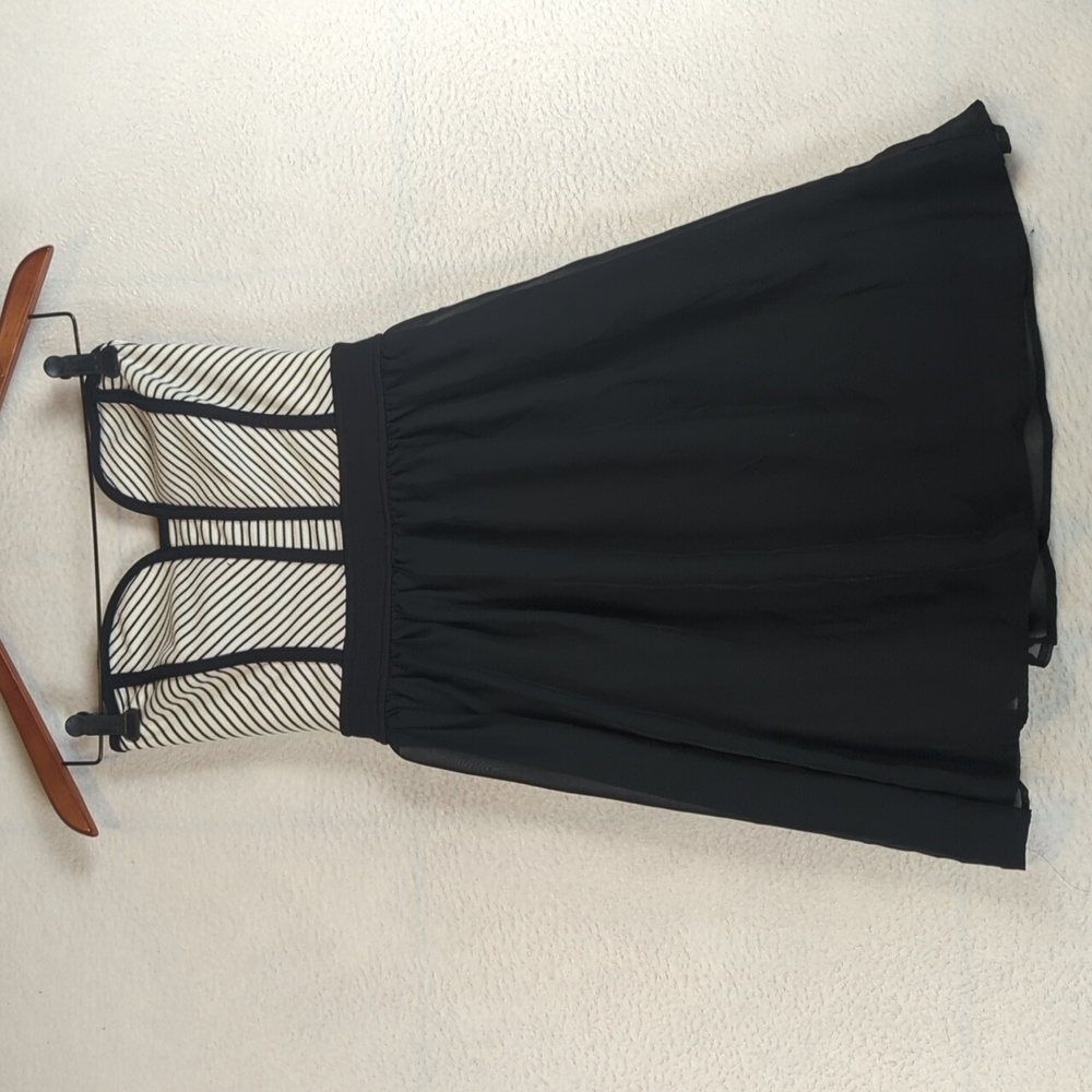 Molly Malloy Womens Sleeveless Black &‎ White Retro Mini Dress Size S